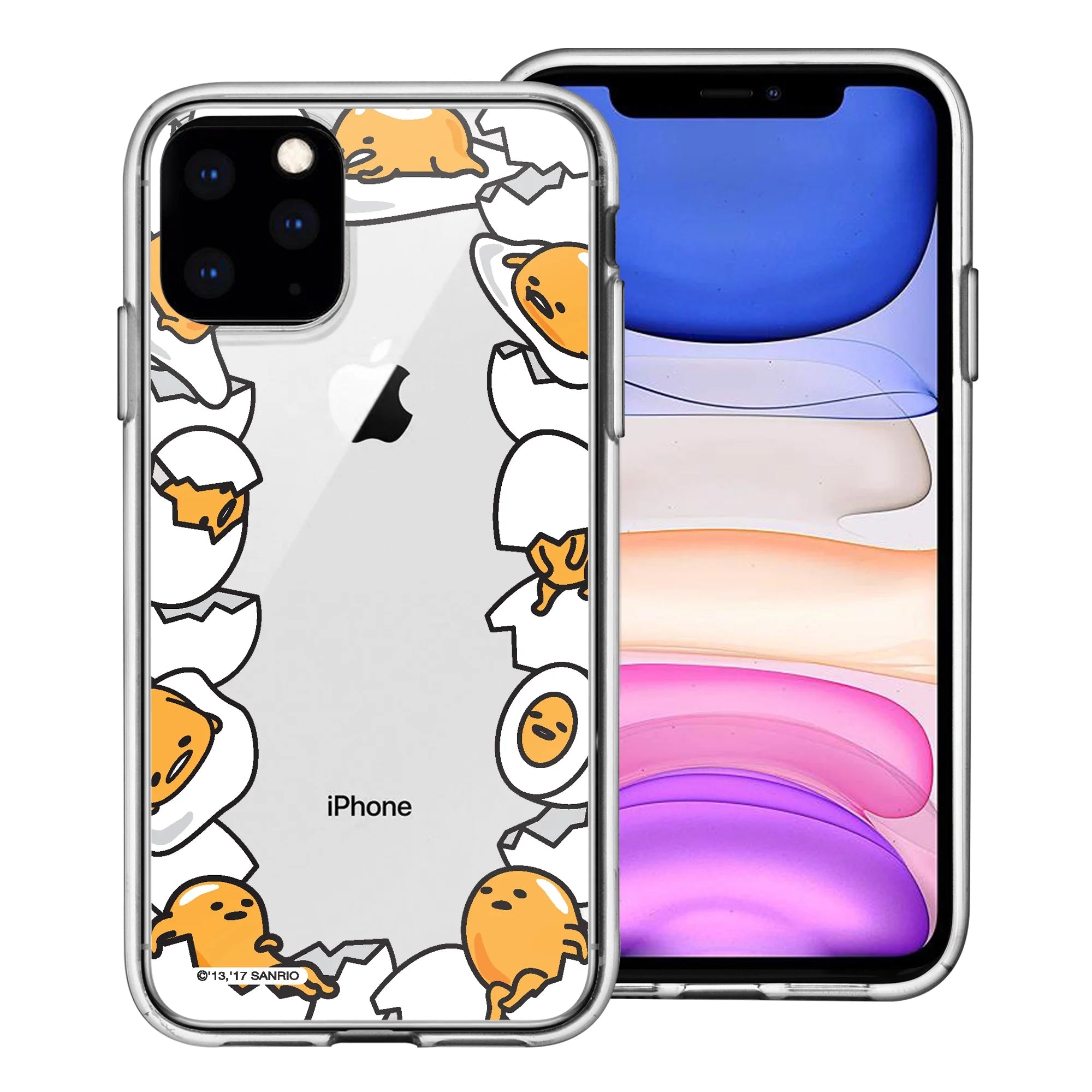 Iphone 14 plus Case (6.7Inch) Sanrio Clear TPU Soft Jelly Cover - Border Gudetama