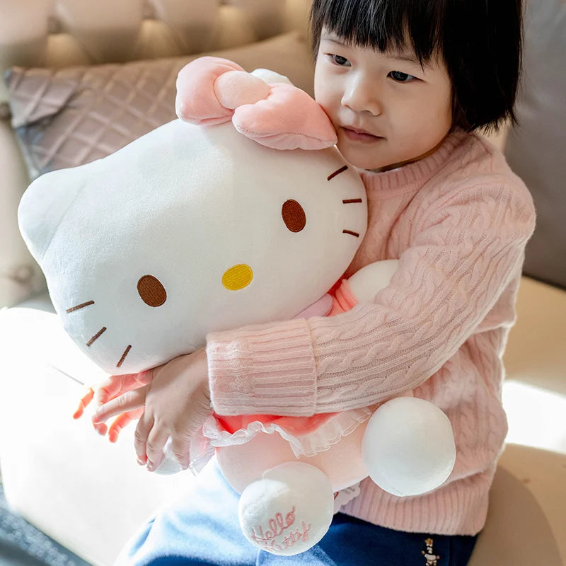 Sanrio Butterfly Hello Kitty Anime Hello Kitty Stuffed Toys Plushier KT Pillow Xmas Gift for Girls Kawaii Hello Kitty Plush Doll