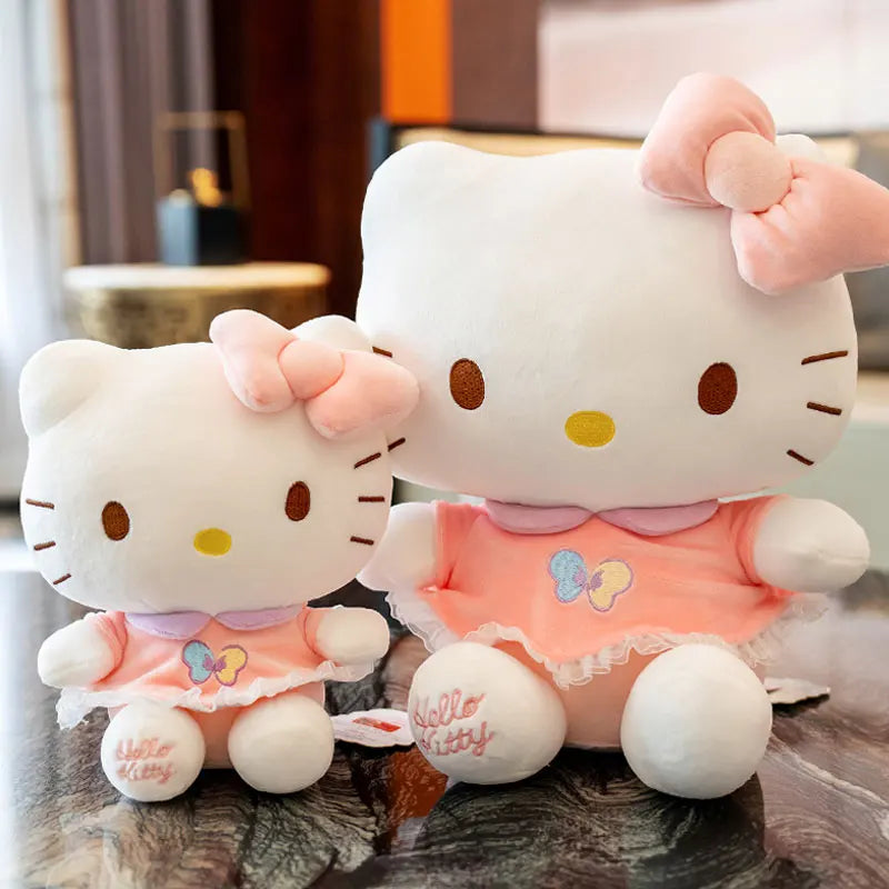 Sanrio Butterfly Hello Kitty Anime Hello Kitty Stuffed Toys Plushier KT Pillow Xmas Gift for Girls Kawaii Hello Kitty Plush Doll