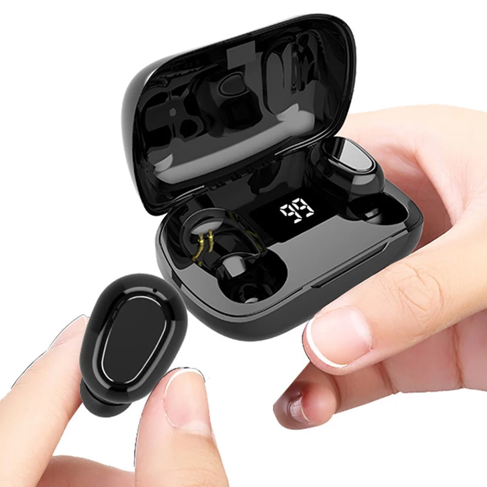 Earphones In-Ear Bluetooth Earbuds 3D Stereo Wireless Ear Pods with Charging Case IPX5 Anti-Sweat Earpiece