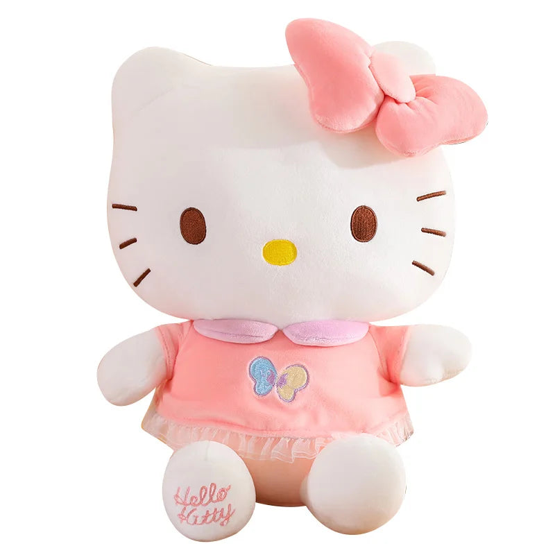 Sanrio Butterfly Hello Kitty Anime Hello Kitty Stuffed Toys Plushier KT Pillow Xmas Gift for Girls Kawaii Hello Kitty Plush Doll