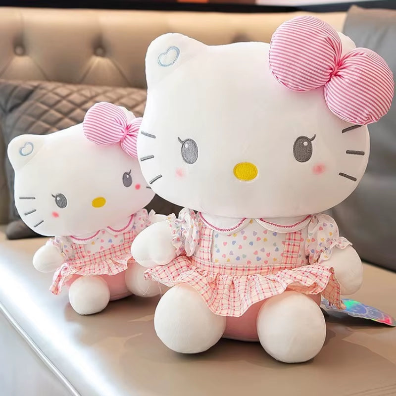 Sanrio Hello Kitty Anime Hello Kitty Stuffed Toys Plushier Soft Pillow Birthday Gifts for Girls Kawaii Hello Kitty Plush Dolls