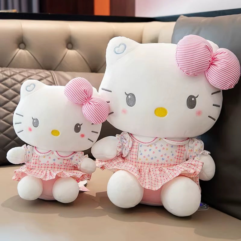 Sanrio Hello Kitty Anime Hello Kitty Stuffed Toys Plushier Soft Pillow Birthday Gifts for Girls Kawaii Hello Kitty Plush Dolls