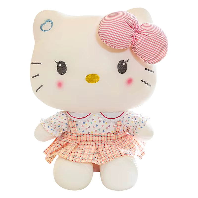 Sanrio Hello Kitty Anime Hello Kitty Stuffed Toys Plushier Soft Pillow Birthday Gifts for Girls Kawaii Hello Kitty Plush Dolls