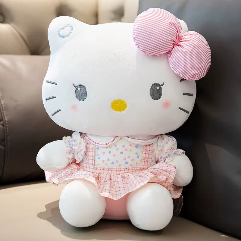 Sanrio Hello Kitty Anime Hello Kitty Stuffed Toys Plushier Soft Pillow Birthday Gifts for Girls Kawaii Hello Kitty Plush Dolls